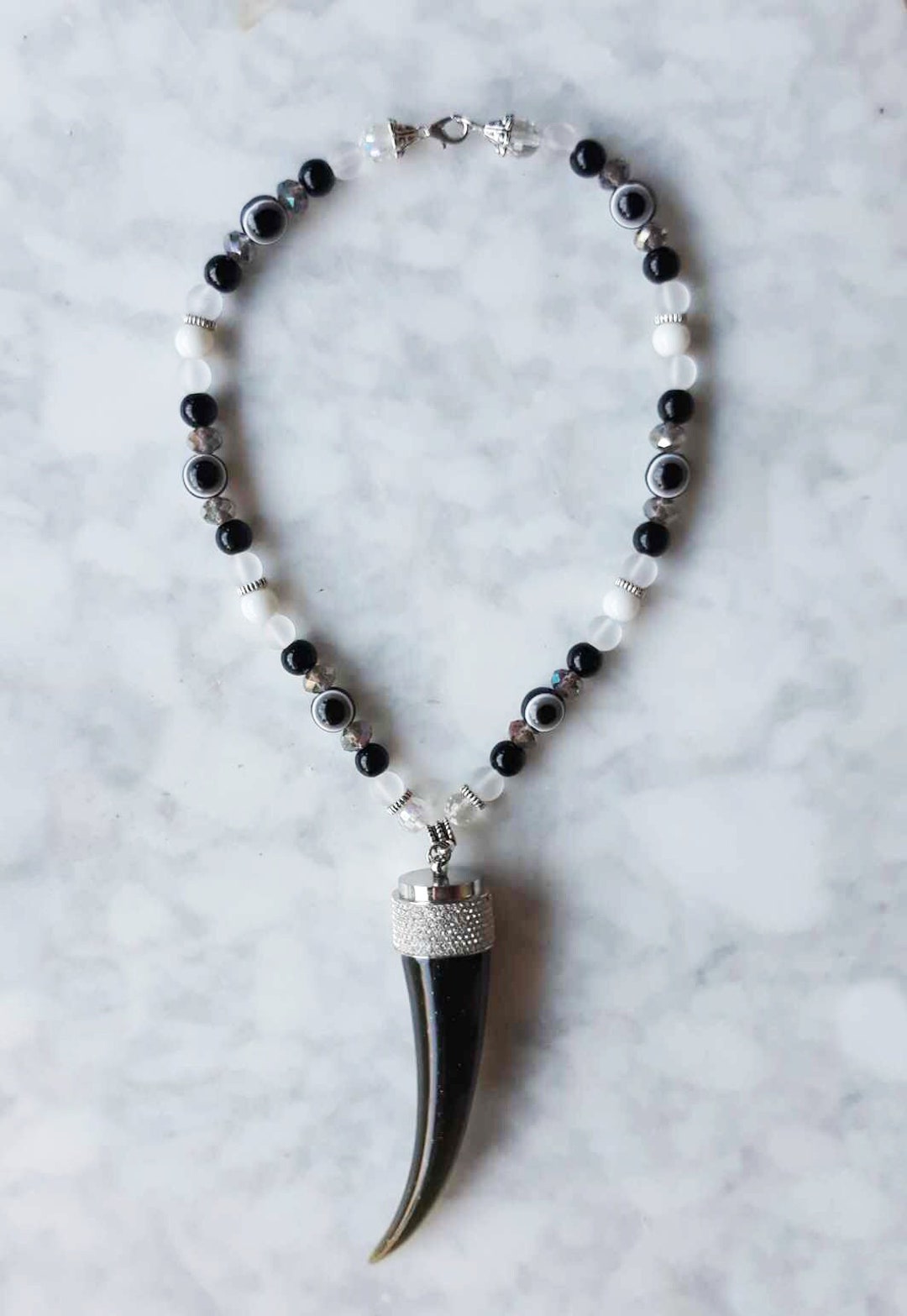 Beautiful Choker with Mermaid Tail and Evil Eye.