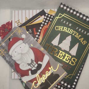 Lot de 30 étiquettes pour cadeaux de Noël, étiquettes pour cadeaux de Noël, sacs à friandises, étiquette cadeau père Noël, étiquette de cadeau pour la classe