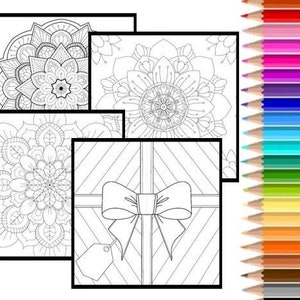 Tarjeta interminable / Tarjeta sin fin / Proyecto de color y artesanía / Coloración para adultos por Sassy Coloring