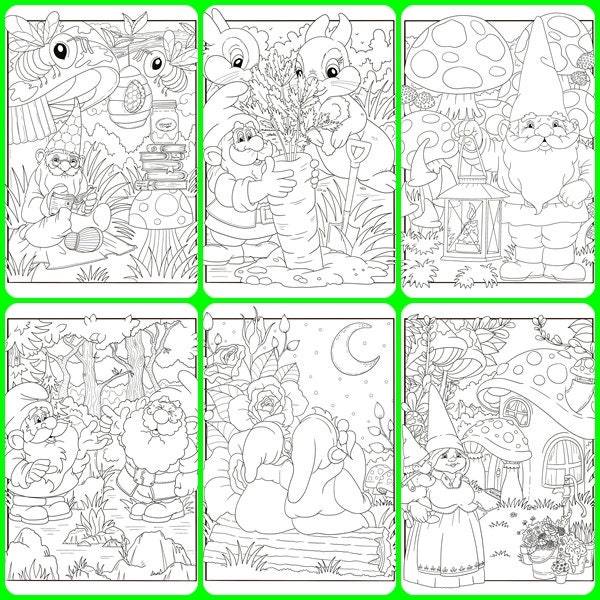 Gnome Sweet Gnome an Adult Colouring Book by Sassy Colouring - Etsy