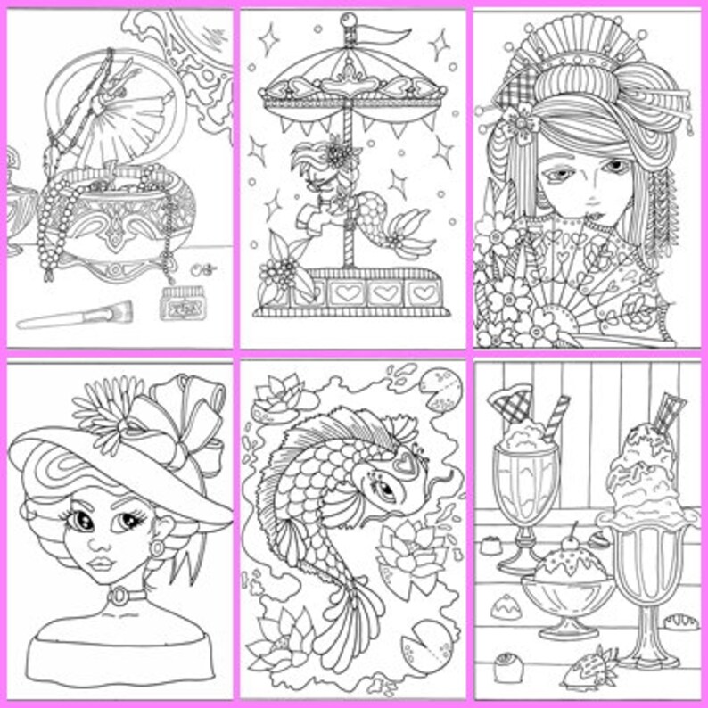 Download Sassy Allsorts an adult colouring book instant download by ...