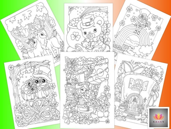 Magic of Ireland colouring pages by Sassy Colouring St
