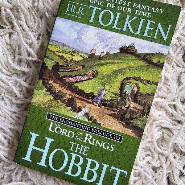 The Hobbit J. R. R. Tolkien The Lord of the Rings Ballantine Del Rey Vintage Paperback 90s Reprint Fantasy Bilbo Baggins Gandalf Ted Nasmith
