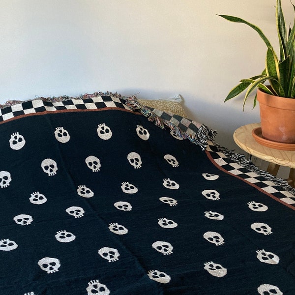 Skull Blanket Etsy