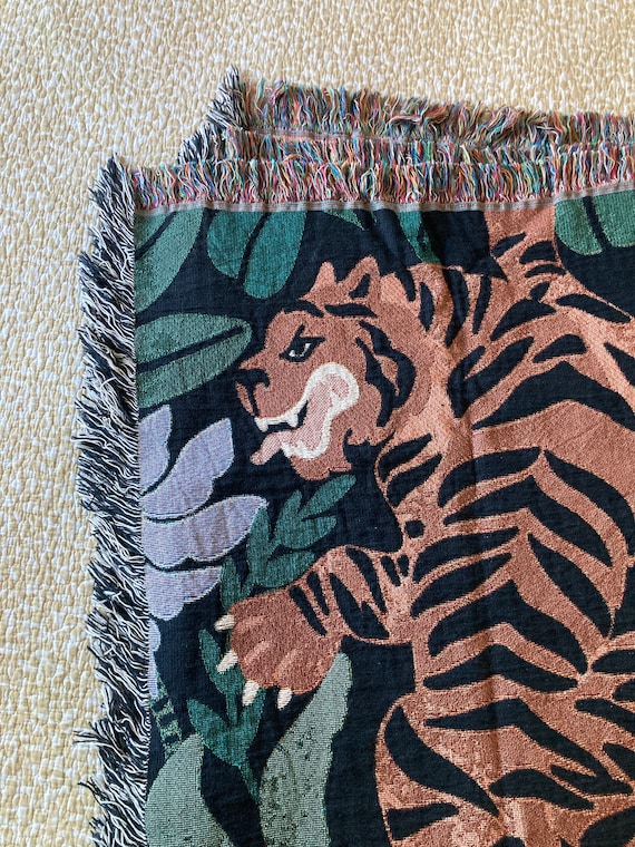 Tiger woven blanket new arrivals