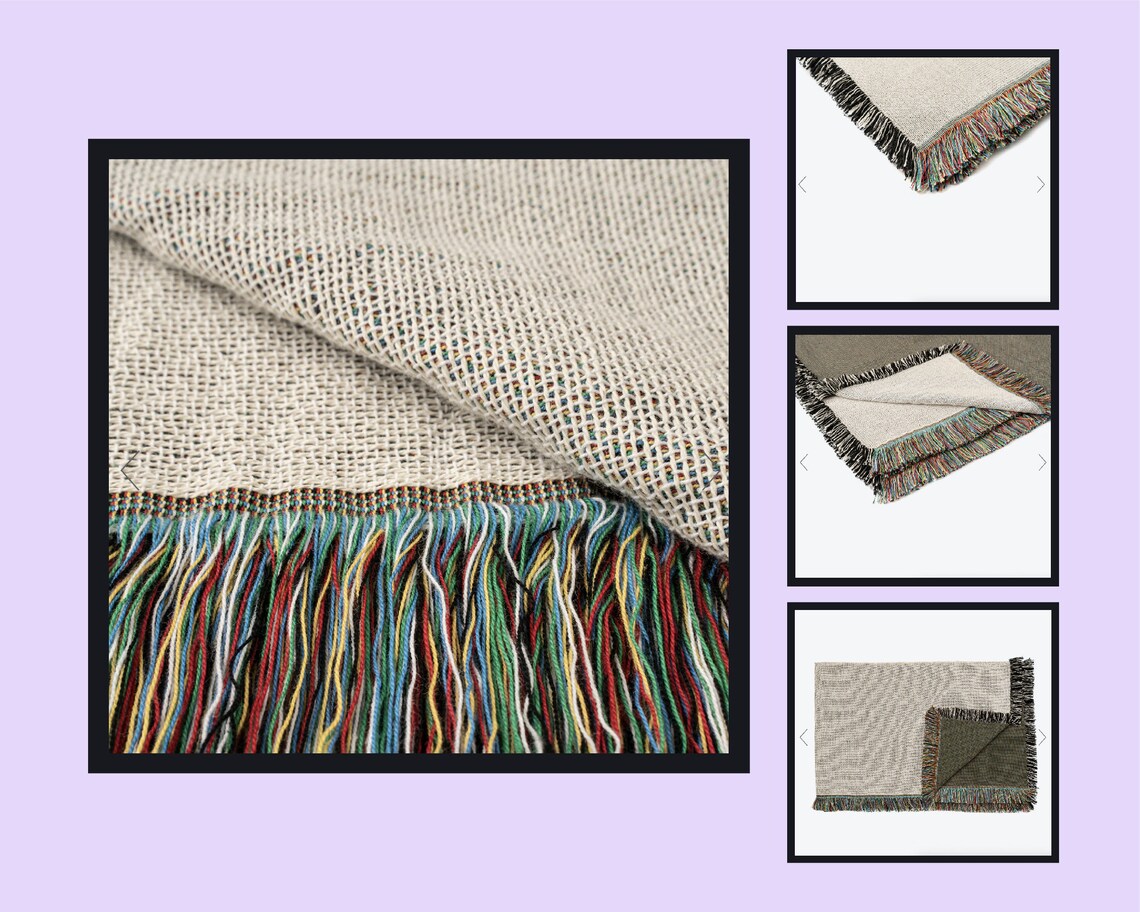 FUNKY CHECKERS BLANKET Woven Throw Blanket Woven Blanket Etsy