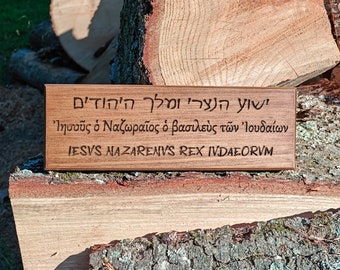 Sign on the Cross Titulus “INRI” Jesus of Nazareth King of the