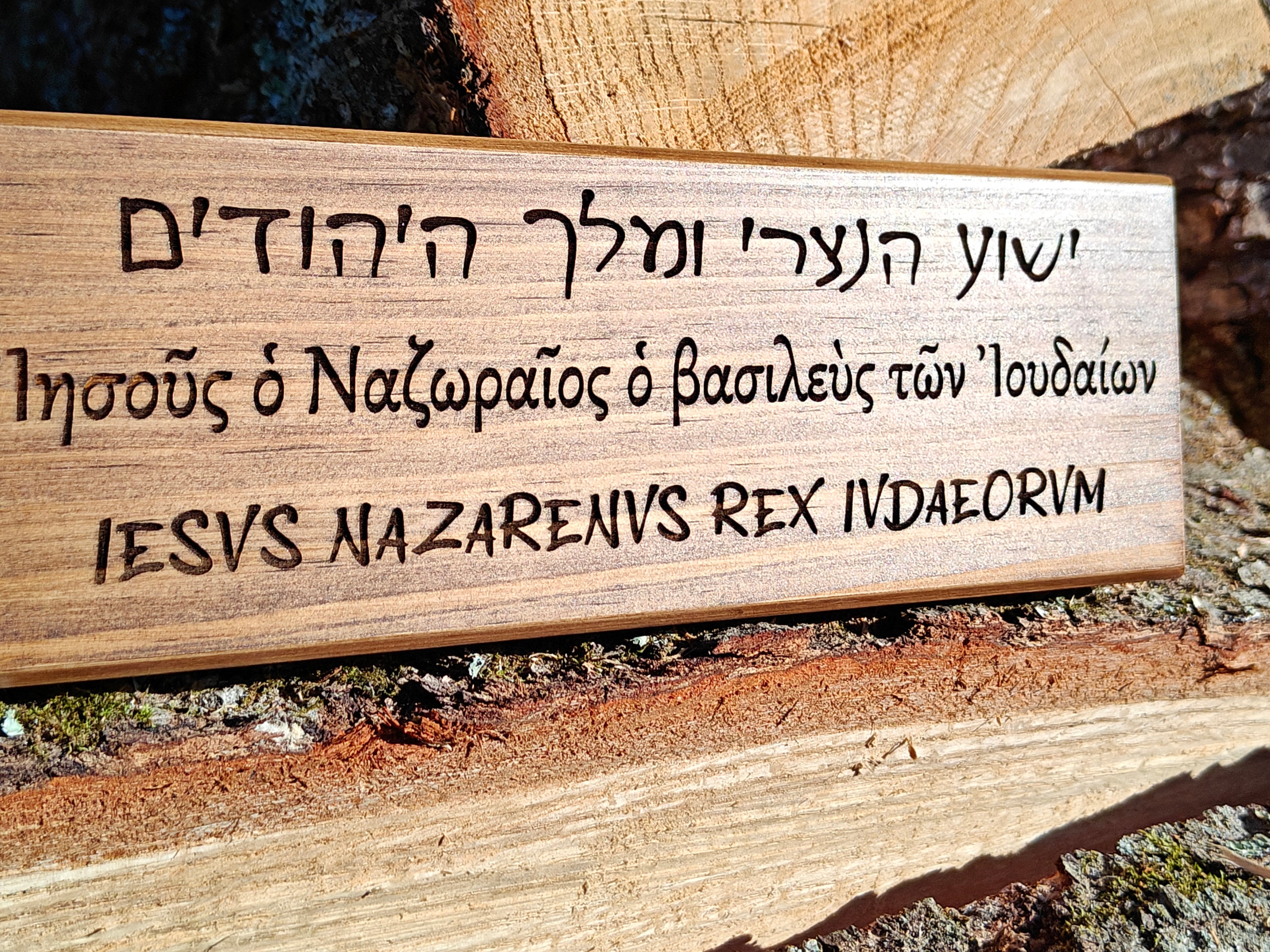 Sign on the Cross Titulus “INRI” Jesus of Nazareth King of the