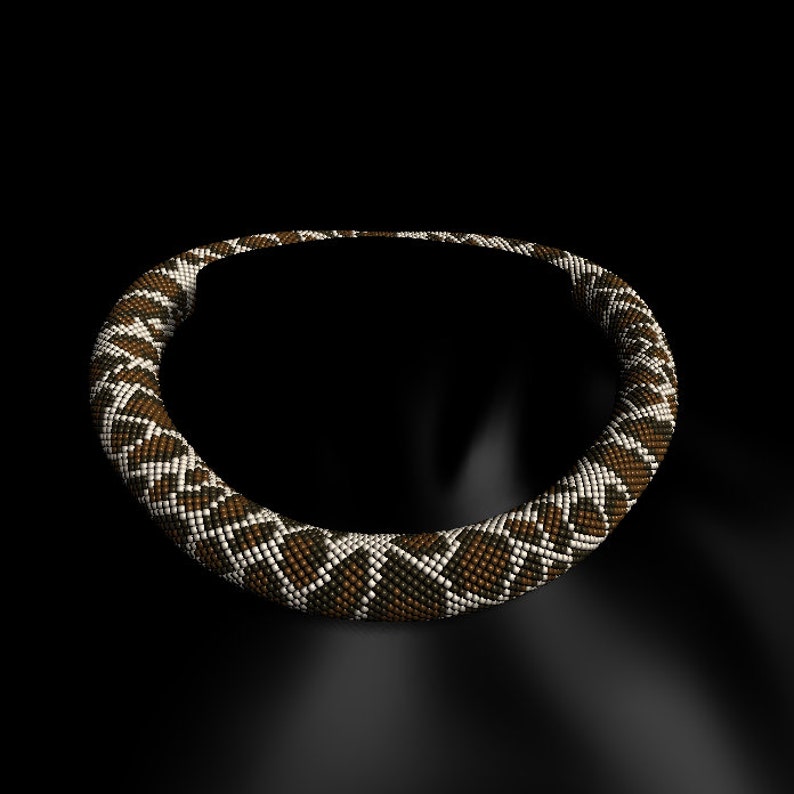 Leopard Beads Crochet Pattern Rope Necklace Pattern Animal Etsy