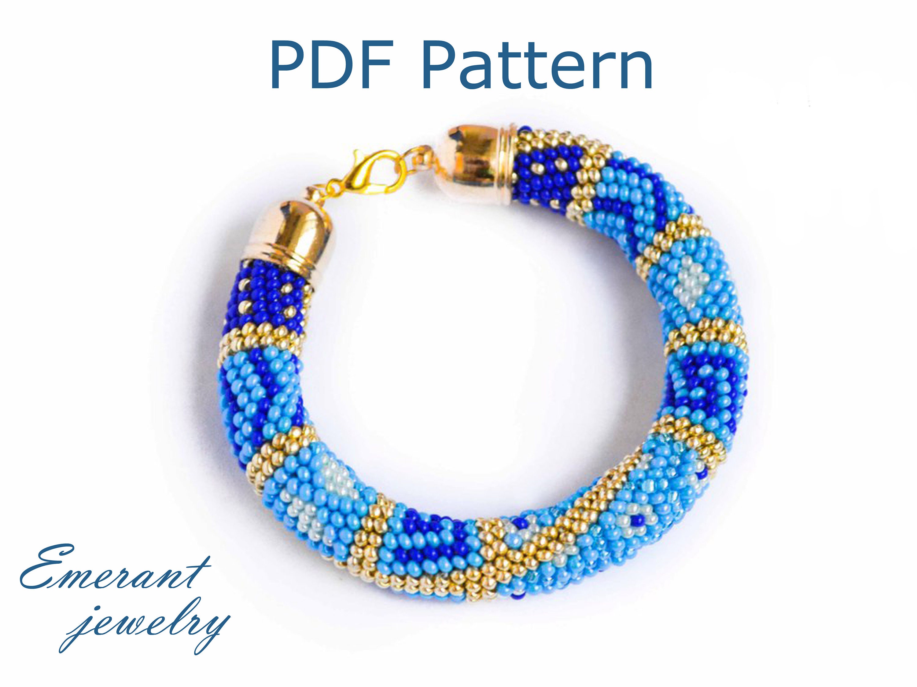Bead crochet pattern seed bead bracelet pattern pdf beading Etsy