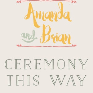 Wedding Ceremony Sign, Autumnal Design, Fall Design, Floral Design, Digital Download, Printable Sign, Custom Wedding Sign, Directional Sign