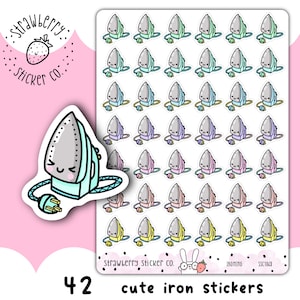 42 Niedliche Bügel Kawaii Planner Aufkleber SSC1068