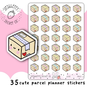 Niedliche Paketaufkleber - Kawaii Pastell Sticker Blatt SSC1092
