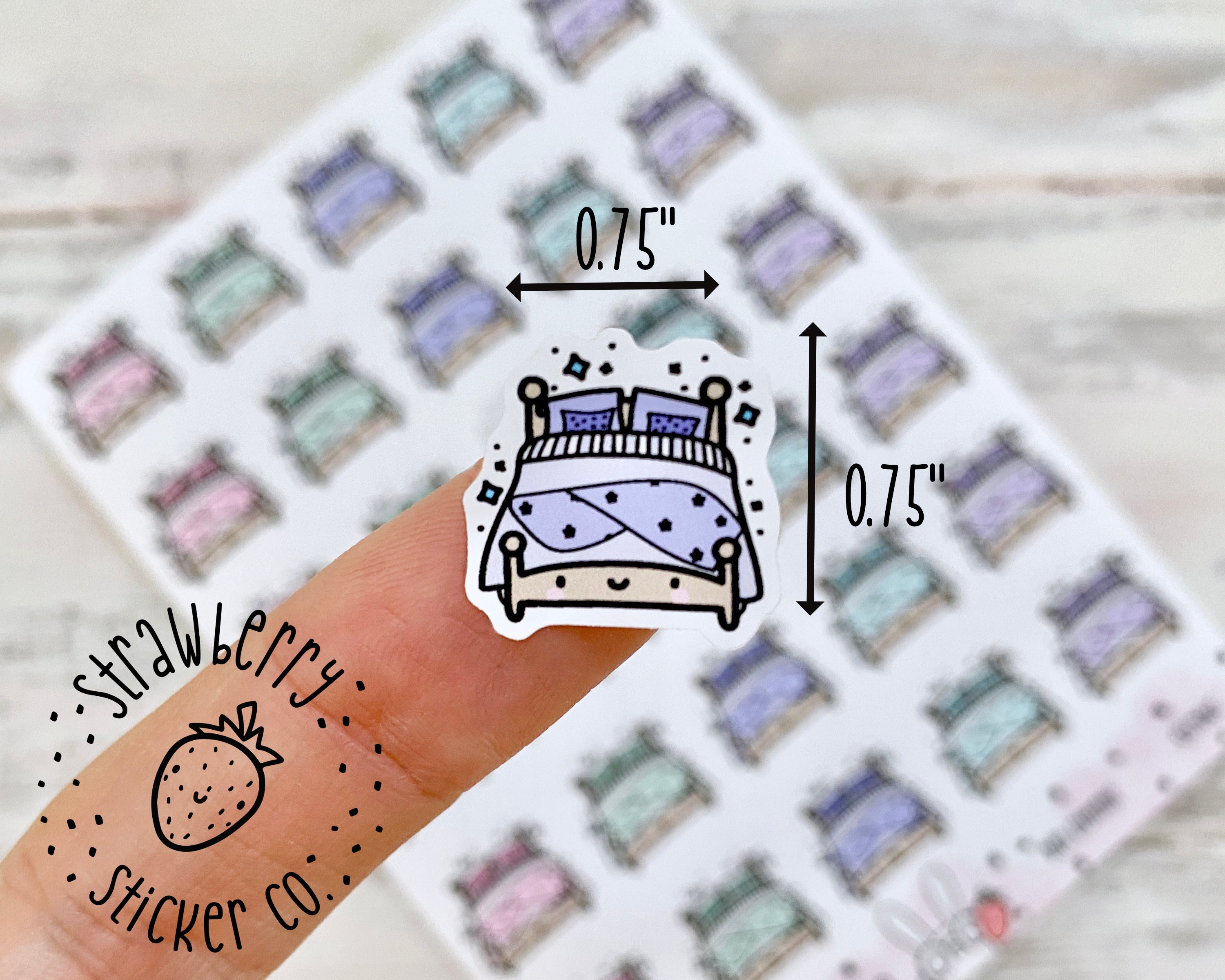 30 Cute Bed Change Reminder Kawaii Planner Stickers SSC1065 - Etsy