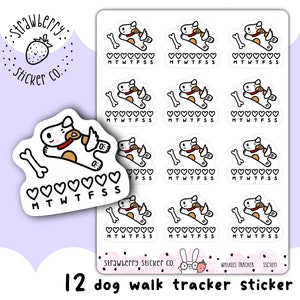 12 Hunde Gassi Sticker Kawaii SSC1031