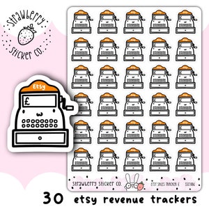 30 süße Etsy Verkäufe Tracker Kawaii Planner Stickers SSC1006