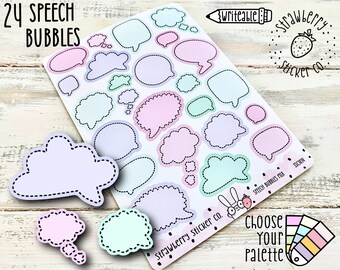 24 Speech Bubble Planner Stickers SSC3034