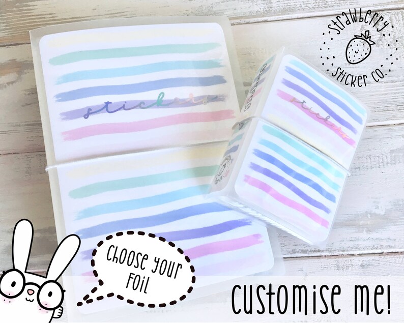 customisable sticker albums pastel stripe print choice etsy