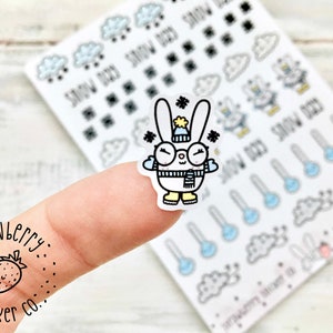 55 Snow Day Weather Mix Kawaii Cute Planner Stickers SSC0004 image 3