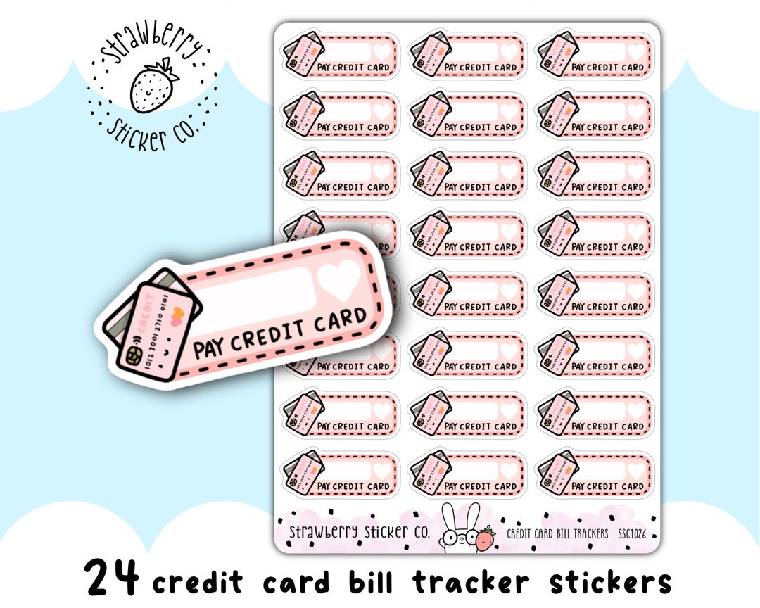Credit Card Tracker Writeable Weekly Cute Planner Stickers SSC1026 - Etsy