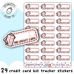 Stickers hebdomadaires mignons inscriptibles avec suivi de carte de crédit SSC1026