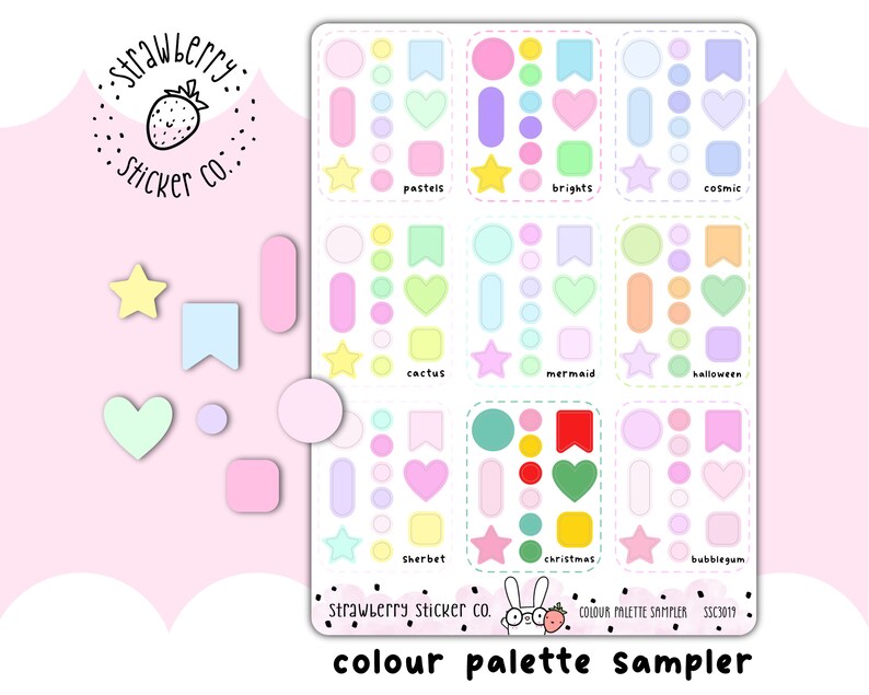 Color Combinations Sampler Colour Palette Sampler Bullet Planner Stickers SSC3019 - Etsy