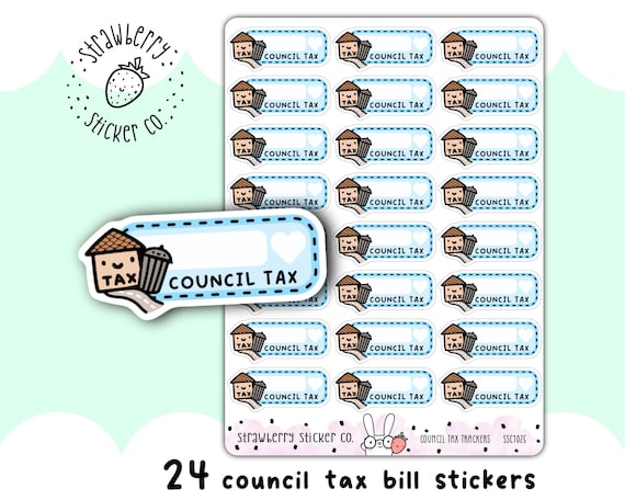 Council Tax Tracker Writeable Weekly Cute Planner Stickers SSC1025