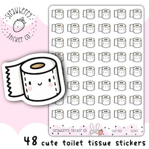48 Toiletten Rollen Erinnerung Kawaii Planer Aufkleber SSC1053