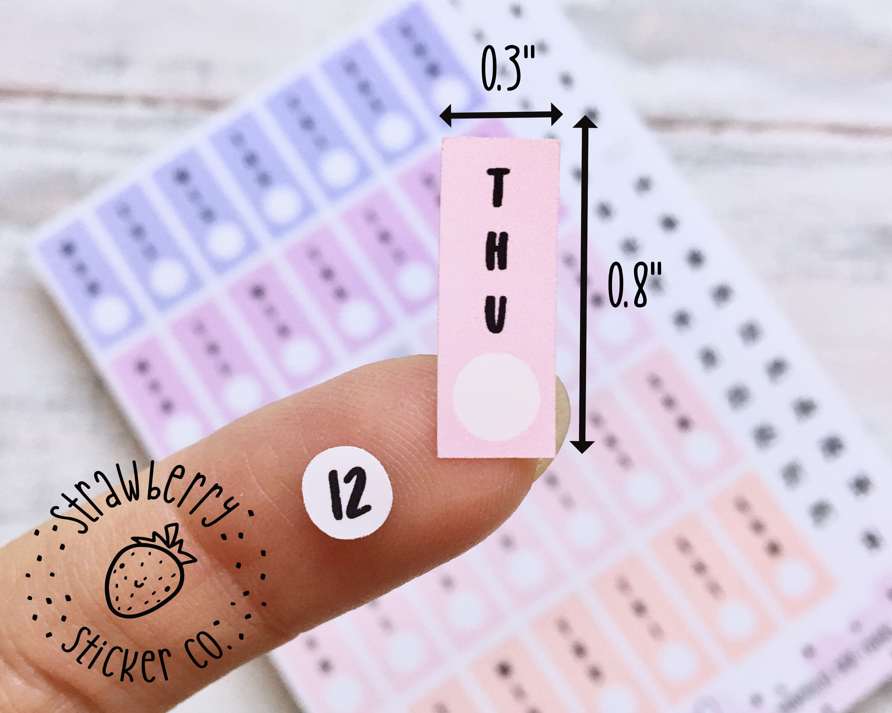 66 Hobonichi Weeks Date Cover Strips Pastel Planner Stickers - Etsy UK