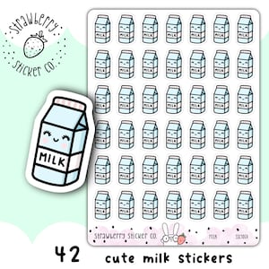 42 Milch Erinnerung Kawaii Planner Stickers SSC1054