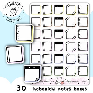 30 beschreibbare Notizen Mix SSC3013 Hobonichi Wochen Planer Sticker