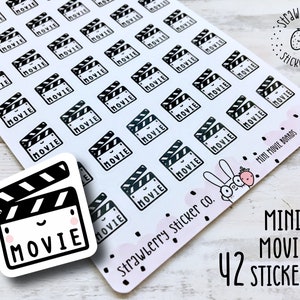 42 Cute Mini Movie Board Planner Stickers SSC1044