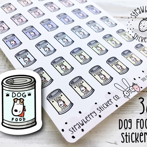 36 Dog Food Planner Stickers Cute Kawaii SSC1035