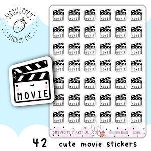 42 Niedliche Mini Film Tafel Sticker SSC1044