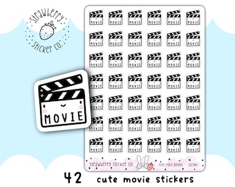 42 Cute Mini Movie Board Planner Stickers SSC1044