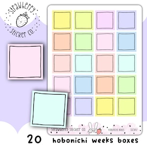 20 Hobonichi Boxen SSC3012 Pastel Hobonichi Wochen Notizen Planer Stickers