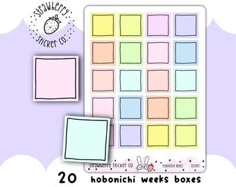 20 Hobonichi Boxes SSC3012 Pastel Hobonichi Weeks Notes Planner Stickers