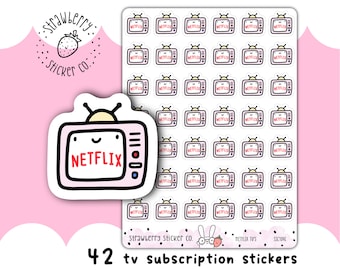 42 Netflix TV Cute Planner Stickers SSC1045