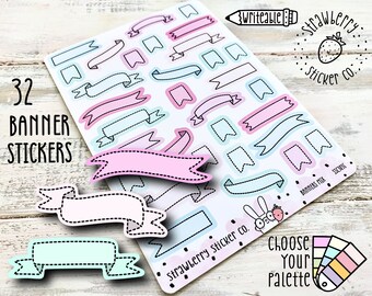 32 Writeable Banner Planner Stickers SSC3035