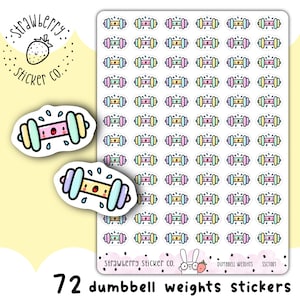 72 Hantel Gewichte Planer Aufkleber Kawaii Style SSC1081
