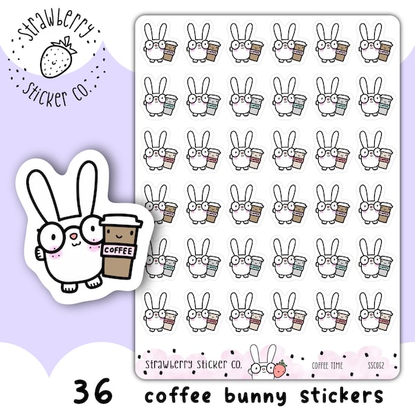 36 Coffee Time Kawaii Cute Planner Stickers SSC0052