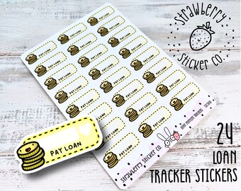 Pay Loan Bill Tracker Writeable Weekly Cute Planner Stickers SSC1010