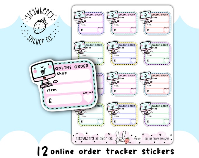 Online Order Tracker Stickers - Planner Sticker Sheet SSC1091 - Etsy