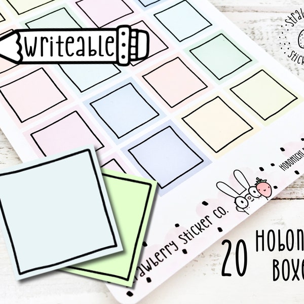 20 Hobonichi Boxes SSC3012 Pastel Hobonichi Weeks Notes Planner Stickers