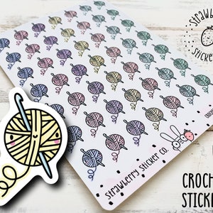 49 Crochet Planner Stickers Kawaii Style SSC1077