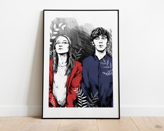 Poster The End of the f World [Alyssa, James] art print, illustration, wall decor, digital, / svg / poster wall art