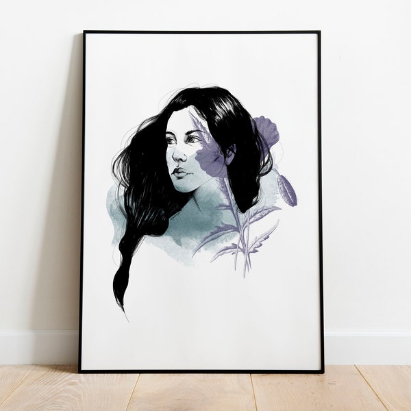 Poster The Lord of the Rings [Arwen] art print, illustration, wall decor, digital, / Arwen and Aragorn / poster wall art, TLOTR