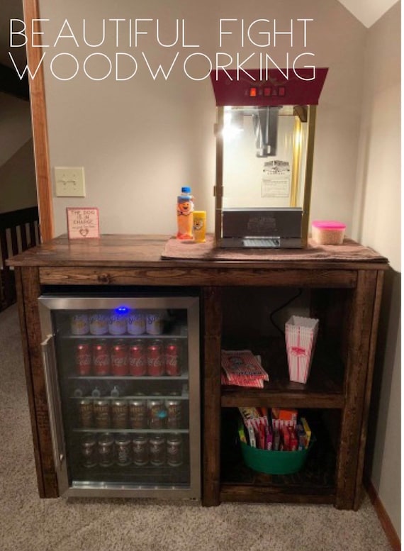 Mini Fridge Table Etsy