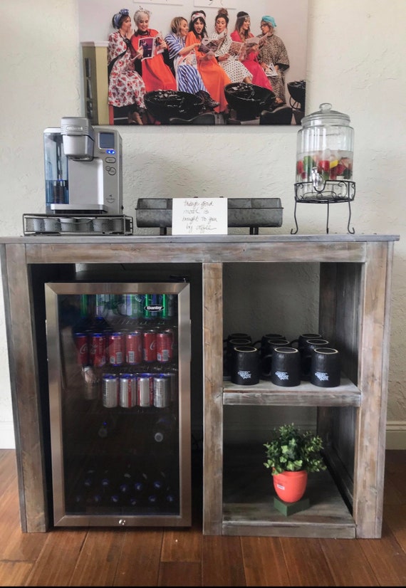 Mini Fridge Table Etsy