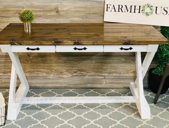 Farmhouse Desk X Leg Etsy
